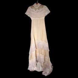 Vintage Ivory Cream Lace Dress