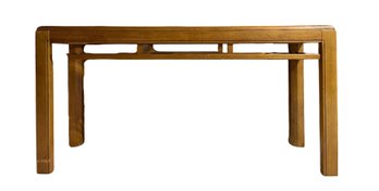Oak Console Table With Glass Inserts