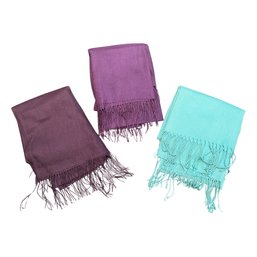 Purple And Blue Cashmere Scarves
