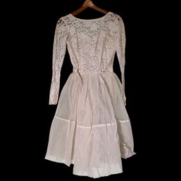 1950s Short Ivory Wedding Dress