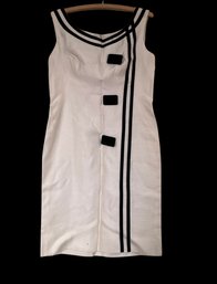 Vintage Black And White Short Dress By Sandi Monica