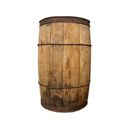 Vintage Wooden And Iron Barrel