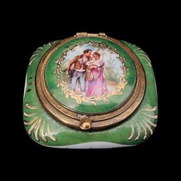 Limoges France Hand Painted Trinket Box