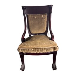 Vintage Green Cushion Wooden Chair
