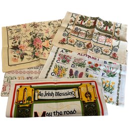 Vintage Irish Linen Cross Stitch Hand Towels