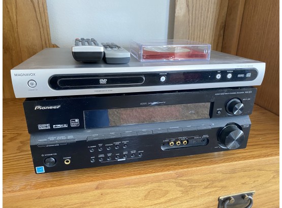 Pioneer Receiver VSX-815-K And Magnavox DVD Player MDV 458