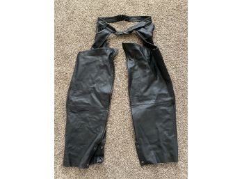 Harley Davidson Black Leather Chaps- Men's Size Medium