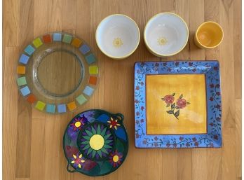 Lot Of Colorful Plates