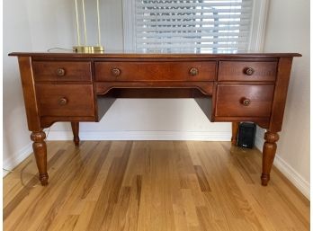 Beautiful Executive Desk With Leather-Style Inlay