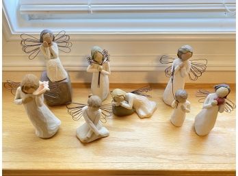 Lot Of 8 Willow Tree Angels
