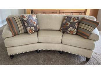 Woodley's 8ft Conversation Sofa With Accent Pillows (MSRP $2,300)