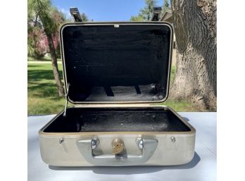 Vintage Haliburton Aluminum Luggage Case With Key
