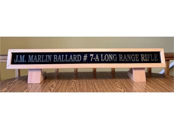 J.M. Marlin Ballard #7-A Long Range Riffle Wood Sign