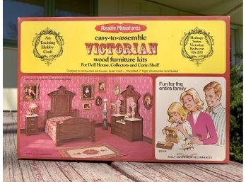 Realife Miniatures Victorian Wood Furniture Kit- Heritage Series Victorian Bedroom Kit 200