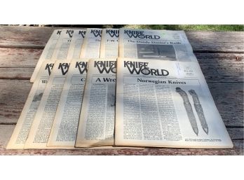 Vintage Collection Of Knife World Magazines 1993 Complete Set