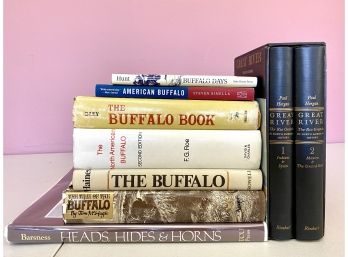 Collection Of Buffalo Books And Paul Horgan Great River Set