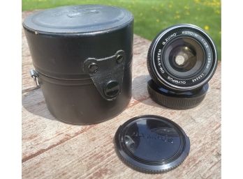 Olympus OM System G Zuiko Auto W F 3.5 28mm Lens With Both Caps And Case