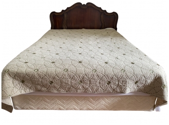 Queen Sized Bed Frame With Mattress And Memory Foam Topper