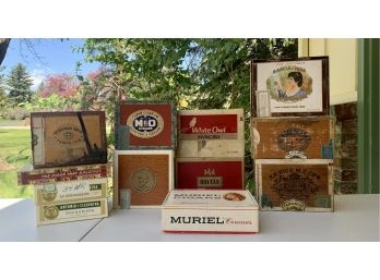 Collection Of Vintage Cigar Boxes