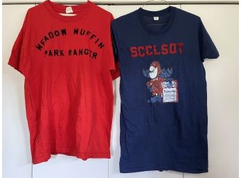 Two Cool Vintage Shirts Including 'Meadow Muffin' And Budweiser