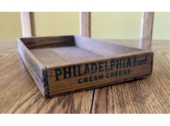 Vintage Kraft Philadelphia Cream Cheese Small Wooden Tray