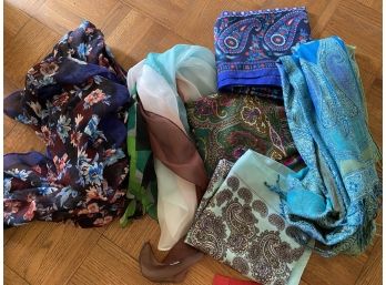 A Great Grouping Of Ladies Scarves And Pashminas