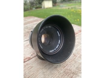 Canon FD 50mm F1 8 Lens With Canon 35-55 Hood And Both Caps