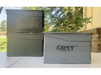 Collection Of Vintage Ammo Boxes
