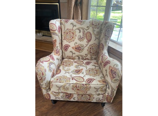 A Nicely Upholstered Arm Chair With Silk Paisley Cushions!