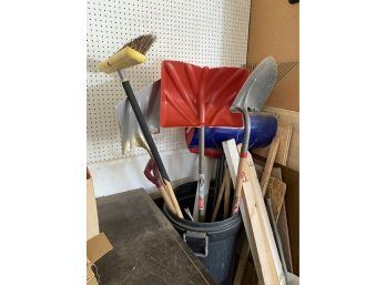 Collection Of Scrap Wood And Shovels