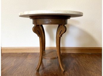 Marble Top Vintage Side Table