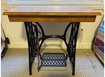 A Great Accent Table Repurposed From An Antique Sewing Machine