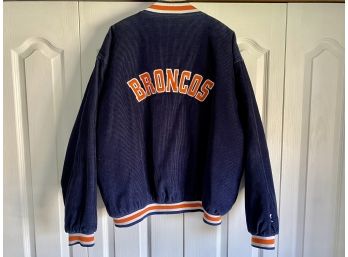 Mens Large Spotlight Broncos Corduroy Bomber Jacket