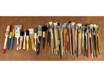 Large Lot Of Paintbrushes