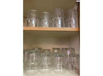 Large Assortment Of Vintage Restaurant Style Glassware For Juice And Water