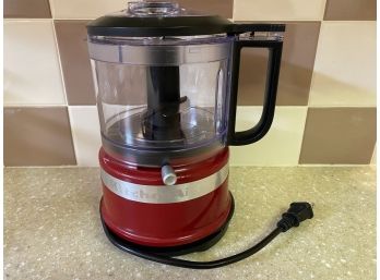 Small Kitchenaid Food Processor With Red Base