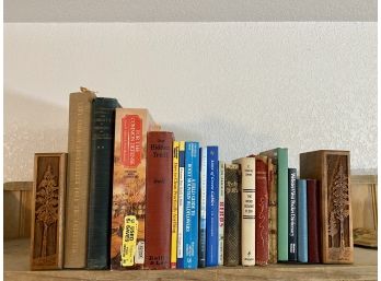 Collection Of Books And Bookends