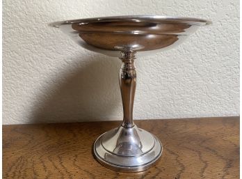 A Lovely And Tall Reinforced Gorham Sterling Silver Pedestal Dish