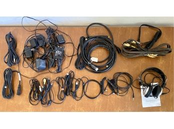 Lot Of Cables And Alive Hearing Loss Headphones