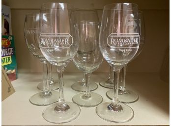 A Nice Collection Of Napa Valley Wine Tasting Glasses From Rombauer, Girgich, & Sterling