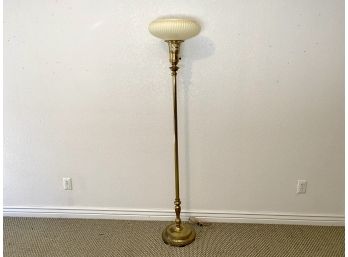 Floor Lamp With Milk Glass Shade