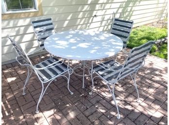 Wrought Iron Patio Set With 4 Chairs