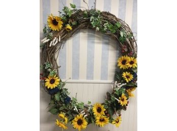 A Gorgeous And Large Spring Wreath