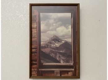 Framed Print Of Peak Thru Window