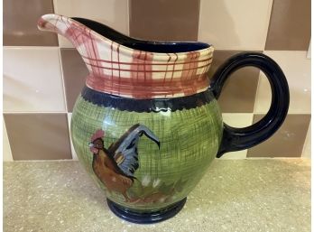 Tracy Porter Stonehouse Farm Collection Ceramic Rooster Pitcher