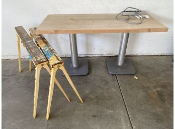 Work Table And  Saw Horses