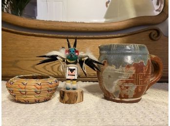 Miniature Lucille Chanley Signed Hopi Kachina Dated 1990