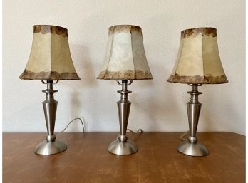 Three Small Table Lamps