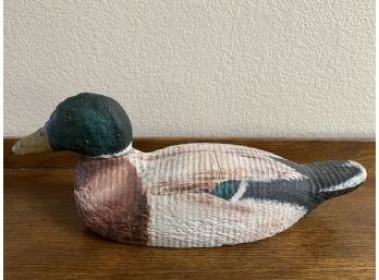 A Great Carved And Painted Wood Mallard Decoy Duck