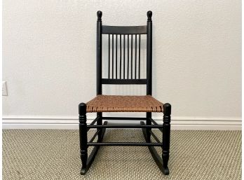 Rocker With Woven Plastic Seat